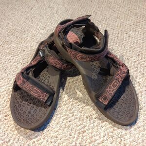 Teva Terra FI 5 Universal Sandals Womens 11 Brown Pink Hiking Outdoor Trail